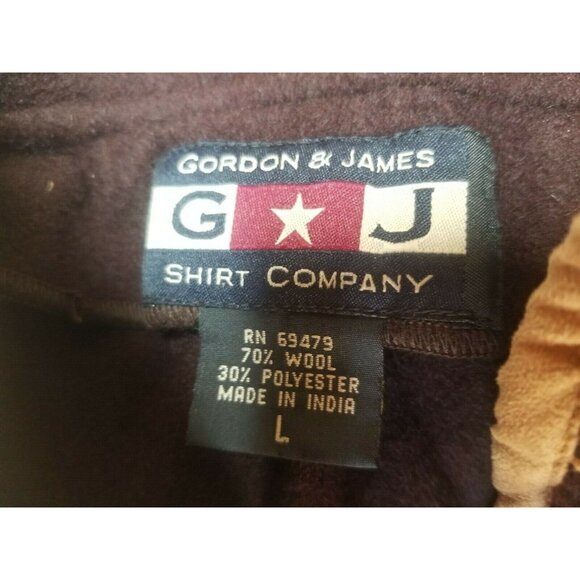 Gordon & James Shirt Company Womens Large Wool Blend Zip Vest Brown Lightweight - Picture 5 of 5